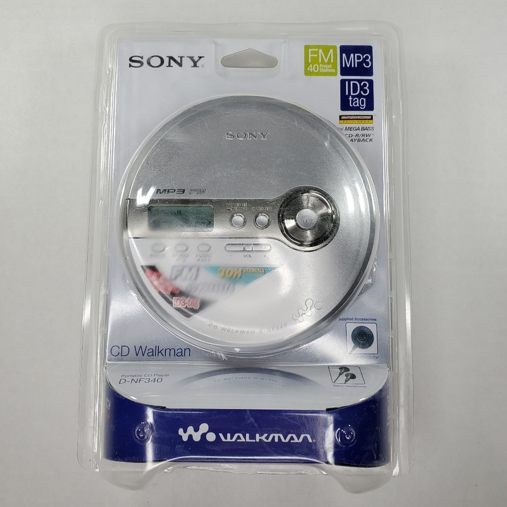 Sony D-NF340 CD Walkman MP3 FM Radio CD Player Mega Bass - Sealed NIP